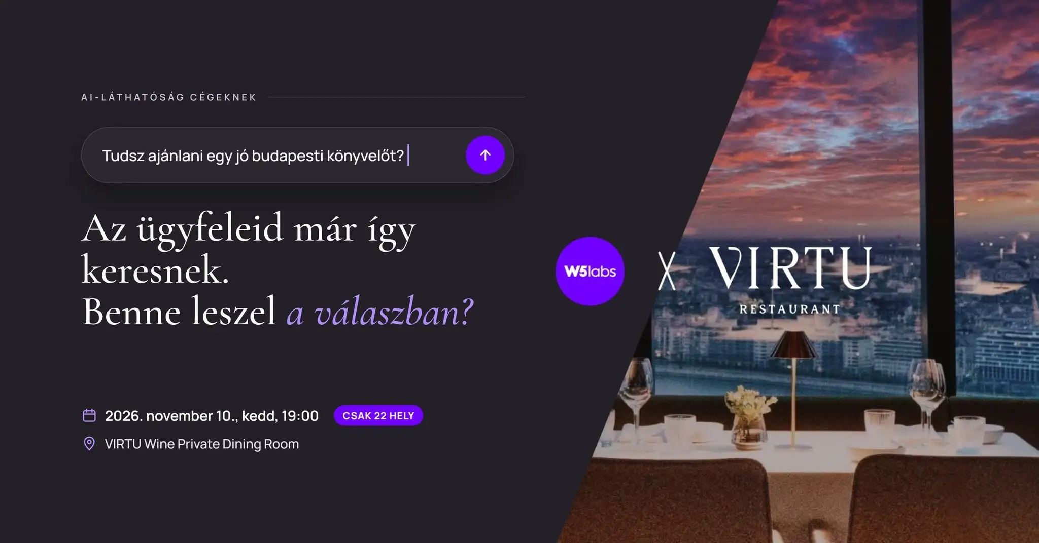 "Látja a ChatGPT a vállalkozásodat?" című előadás borító képe.